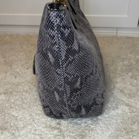 Tory Burch Thea Gray Snake Embossed Tote - Picture 7 of 16